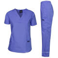 Lasheen Two Pieces high quality Hospital Uniforms Women and Man Nursing Scrubs Suit Beauty Salon Work Cloth Scrubs Set